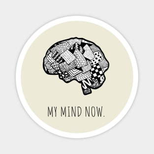 My Mind Now. - Abstract Brain Shape Magnet